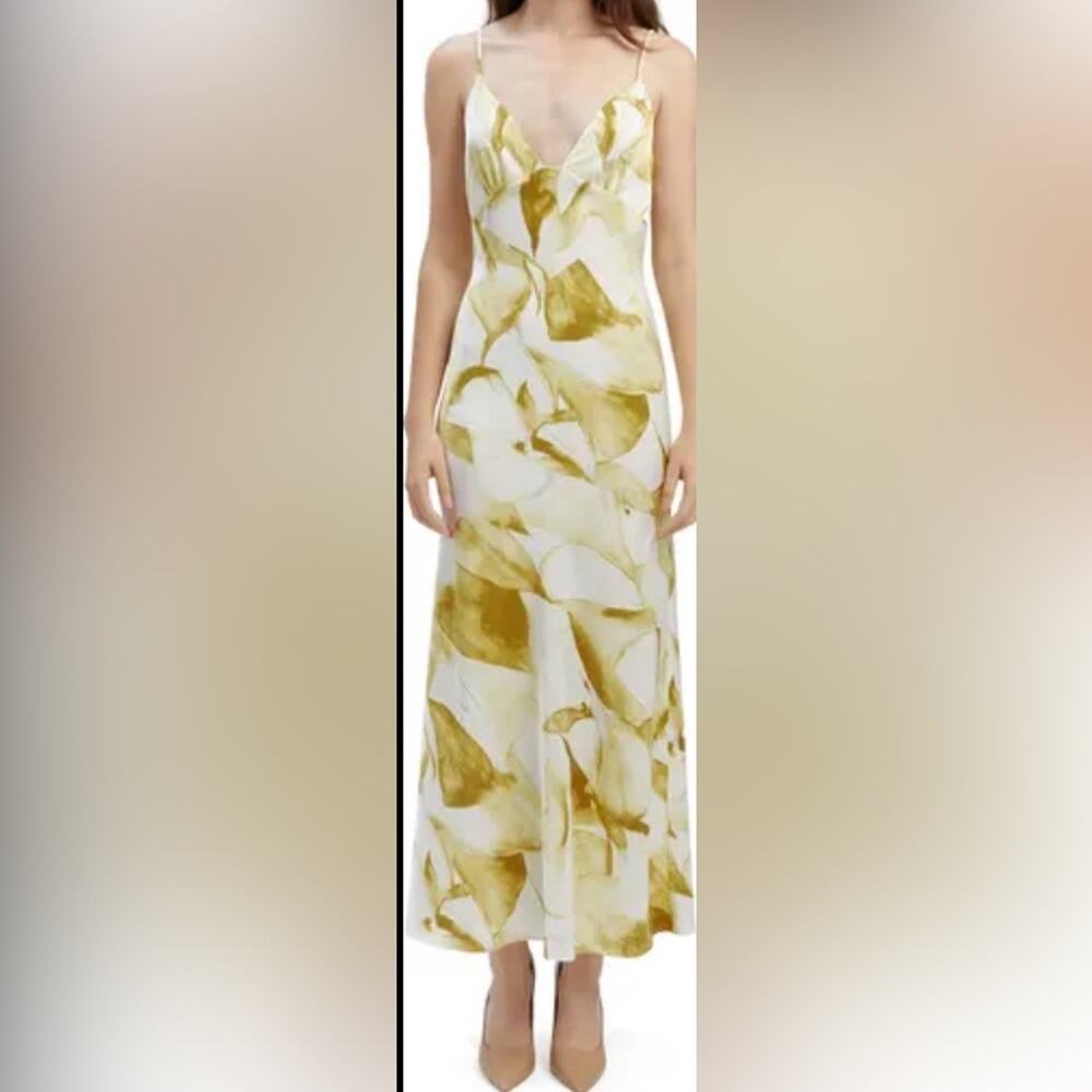 Bardot Capri Abstract Print Satin Slipdress size 12 NWT